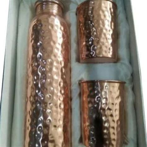 Copper Bottle Glass Set Manufacturer Exporter Supplier from Moradabad India