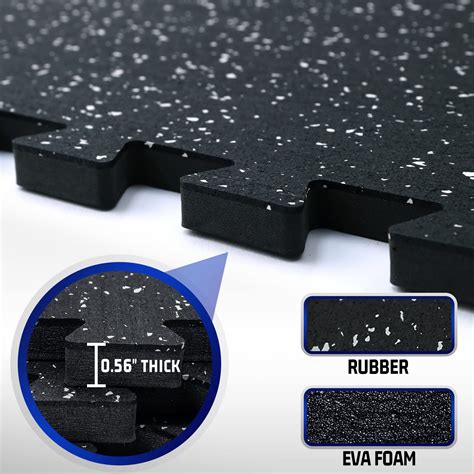 Snapklik.com : SUPERJARE 0.56 Thick 24 Pcs 96 Sq Ft Rubber Top Exercise ...