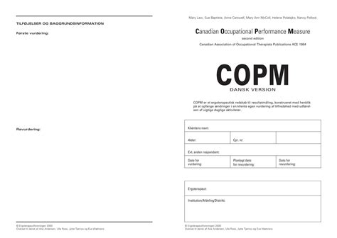 Copm Assessment Forms 的图像结果