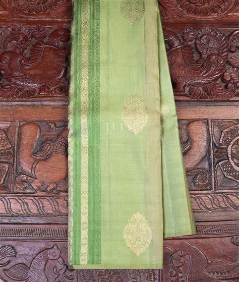 Buy Light Green Kanjivaram Silk Saree T583218