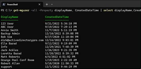 Image result for PowerShell Script Get Ad Users and Date