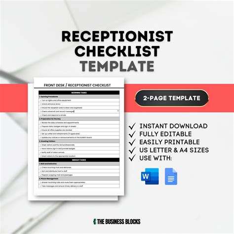 Front Desk Checklist To Do – Hotel Front Desk Checklists – CREM
