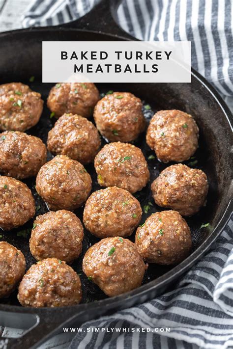Baked Turkey Meatballs (Dairy Free) - Simply Whisked