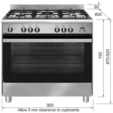 Emilia EM965GG 90cm Stainless Steel Gas Oven - The Appliance Guys