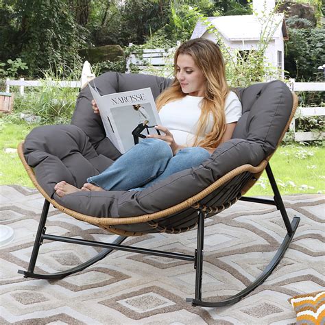 Amazon.com: Large Indoor Outdoor Rocking Chair, Oversized Rocking ...