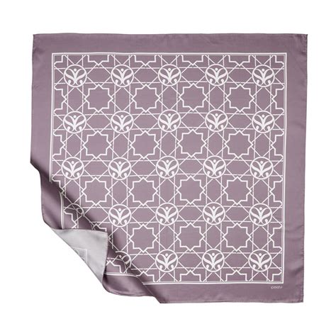 Fig Purple Seljuk Monogram Silk Twill Scarf | Ipekevi