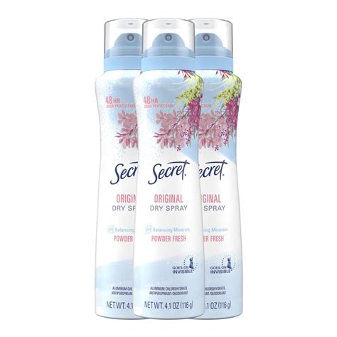 Amazon.com : Secret Dry Spray Antiperspirant Deodorant for Women, 48hr ...