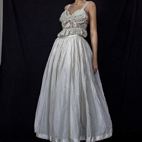 STUNNING VINTAGE BEADED WEDDING DRESS. Literally a... - Depop