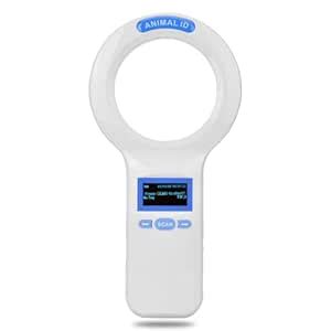 RFID Ear Tag Reader, Portable Handheld Pet Microchip Animal Scanner ...
