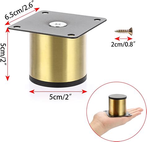 Buy OwnMy 4PCS 2 Inch Stainless Steel Furniture Legs Feets Metal ...