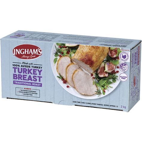 Ingham's Frozen Turkey Breast Traditional Roast 2kg | Woolworths