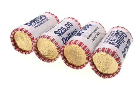 Lot - LOT OF 4 2008 PRESIDENTIAL DOLLAR COIN ROLLS