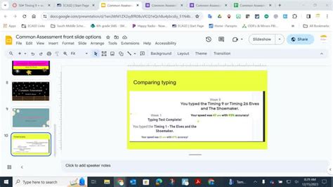 typing growth evidence