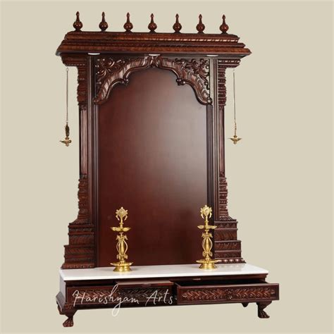 70'' Super Large Hindu Idol Wooden Mandir Frame With Lights