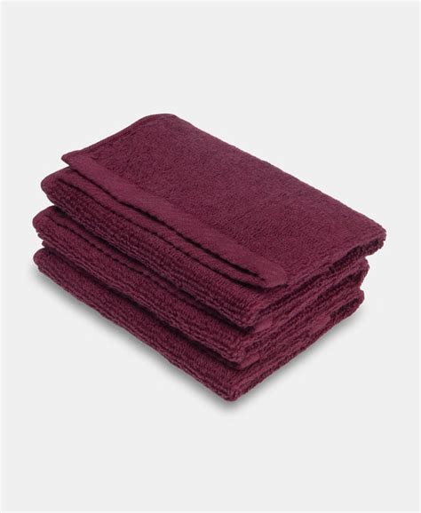 Buy Cotton Terry Ultrasoft and Durable Solid Face Towel - Burgundy ...