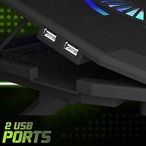 Archer Tech Lab RGB Gaming Laptop Cooling Pad Stand with Aluminum Metal ...