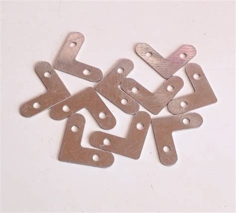Metal Corner L Type Flat Angle Brackets Plate Connector (8 Pcs) 3 x 3 x ...