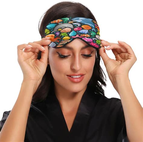 Buy WELLDAY Sleep Mask Colorful Seashell and Starfish Night Eye Shade ...