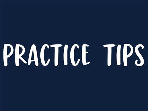 Practice Tips 的图像结果