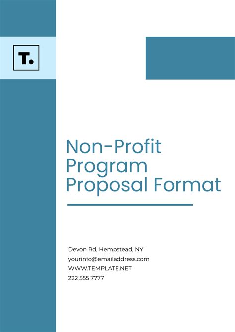 Free Non Profit Proposal Templates, Editable and Printable