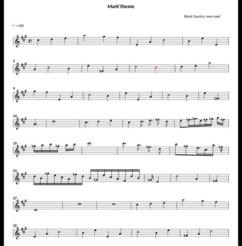 Mark’s theme - Tenor saxophone sheet music :) : r/BlackCountryNewRoad