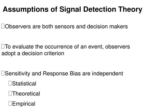 Signal Detection Theory
