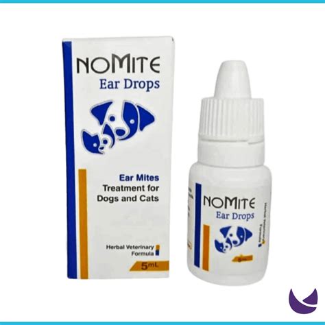 Nomite Ear Drops for Ear Mite Treatment in Cats and Dogs (5ml) - Chubby ...