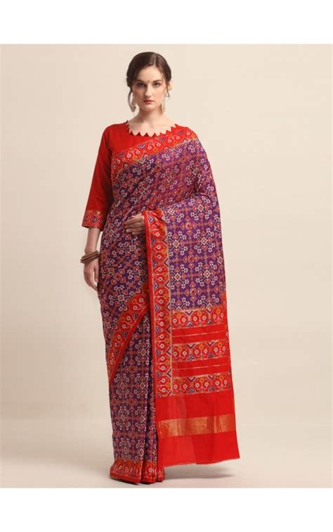 Kapaaha Patola Purple And Red -KPS24