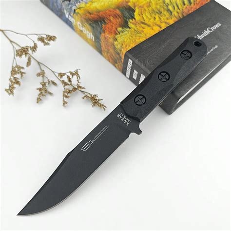 Cuchillo táctico EDC para exteriores EK50 de hoja fija 8Cr13Mov, para ...