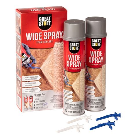GREAT STUFF Wide Spray (2-Pack) 18-oz Spray tube Indoor/Outdoor Spray ...