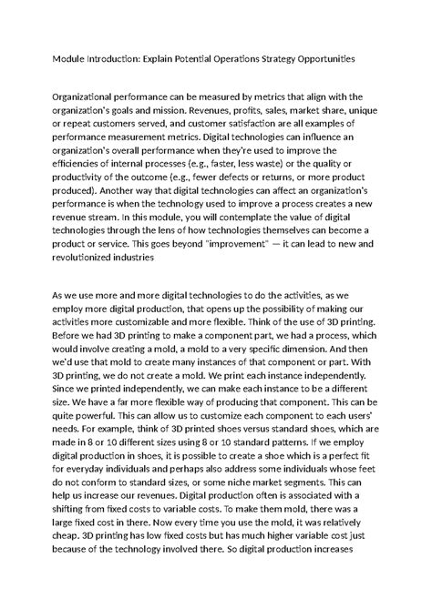 Potential digital strategies - Module Introduction: Explain Potential ...