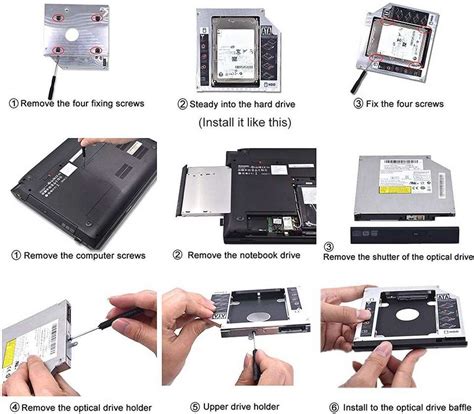 TERABYTE 2.5'' Internal HDD Caddy for 9.5mm ssd 2.5 inch Internal Hard ...