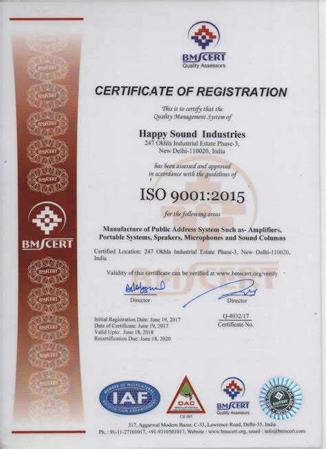 Certification