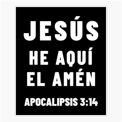 Stickly Revelation 3:14 The Amen Spanish Bible Verse Sticker, Phone ...