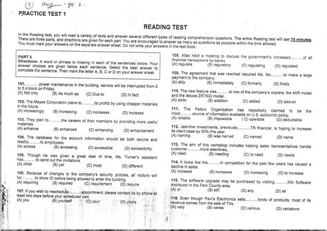 Image result for TOEIC Reading Practice Tests