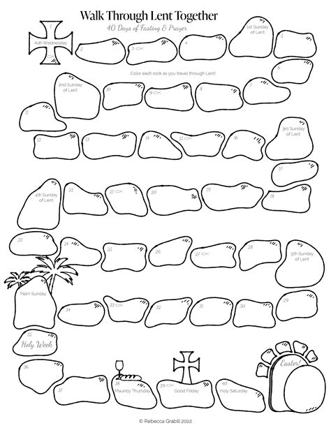 40 Day Lent Countdown Calendar From Ash Wednesday to Easter | TPT