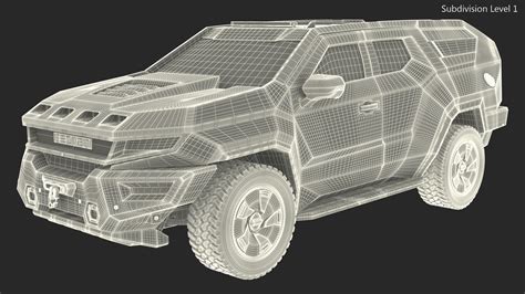 2023 Rezvani Vengeance Armored SUV Camouflage Colored Lights On Rigged ...