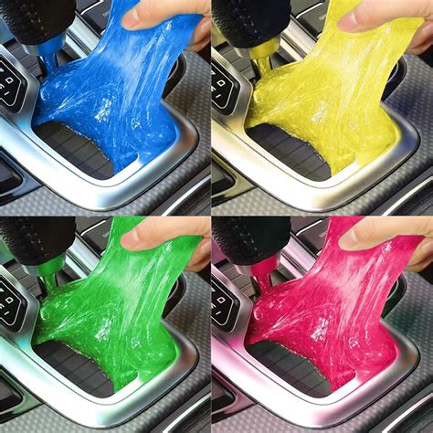 Amazon.com: HYWMLY Car Cleaning Gel,4 Packs Car Slime Universal Tools ...