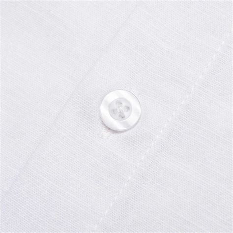 Men's Shirt Cotton Linen Shirt White Blue Long Sleeve Solid Color ...