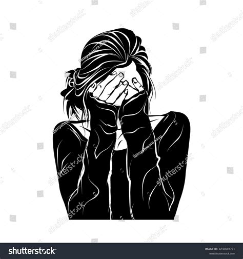 Girl Sad Drawing Sketch