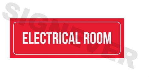 SIGN EVER Electrical Room Information Printed Sign Sticker for Office ...