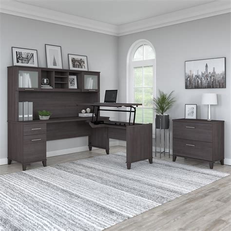 Bush Home Somerset 72W Office Desk with Drawers-WC81572