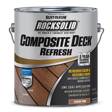 Gray Tone, Rust-Oleum RockSolid Satin Composite Deck Refresh Exterior ...