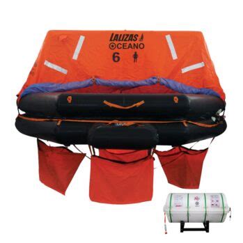 Balsa Salvavidas SOLAS Océano ( Pack B + soporte)--- de 6 a 35 personas ...