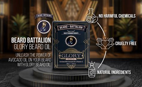 Beard Battalion Glory Beard Oil for Men - Premium Beard Oil with Oud ...