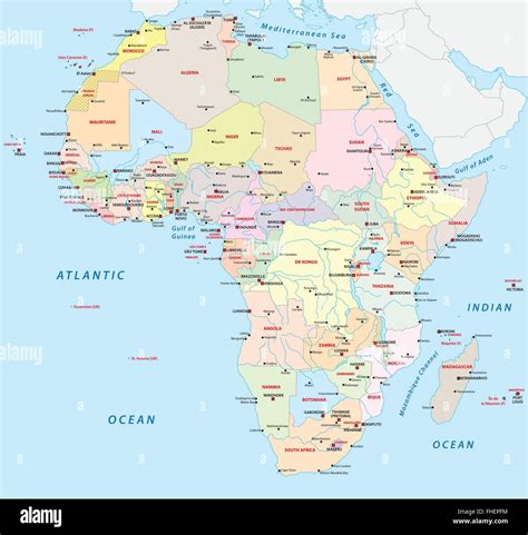 Africa Political Map Only Countries