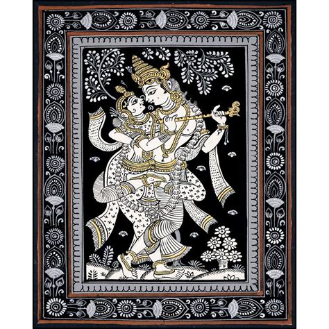 Harmony Arts Inkjet Print on Canvas Radha Krishna - Pattachitra ...