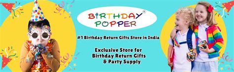 Birthday Popper Premium Small Size Thank You Paper Goody Bags for ...