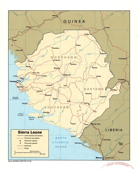 Large detailed political and administrative map of Sierra Leone with ...