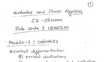 1 BMATS101 Module 1: Calculus - Partial Differentiation Notes - Studocu